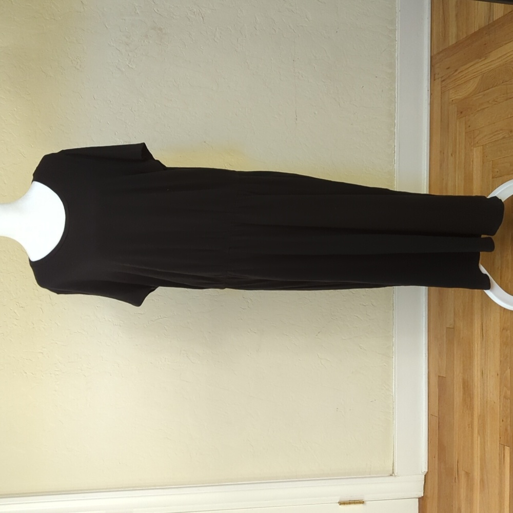 Old Navy Black Plus Size Waist Defined T Shirt Maxi Dress Short Sleeves XXL